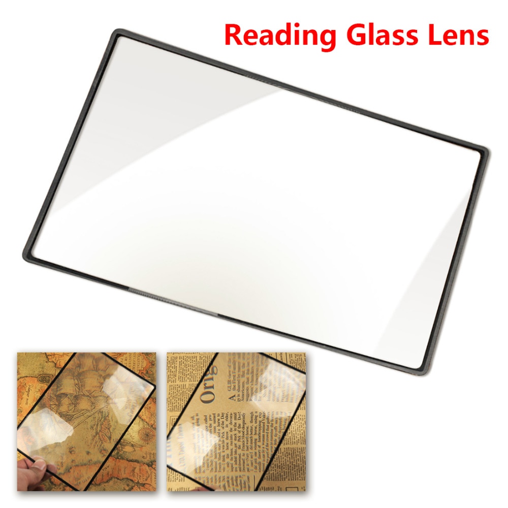 1 Pcs 3X A5 Platte Boek Pagina Vergrootglas Sheet Vergroting Vergrootglas Handig Pvc Voor Lezen Glas Lens 180X120mm