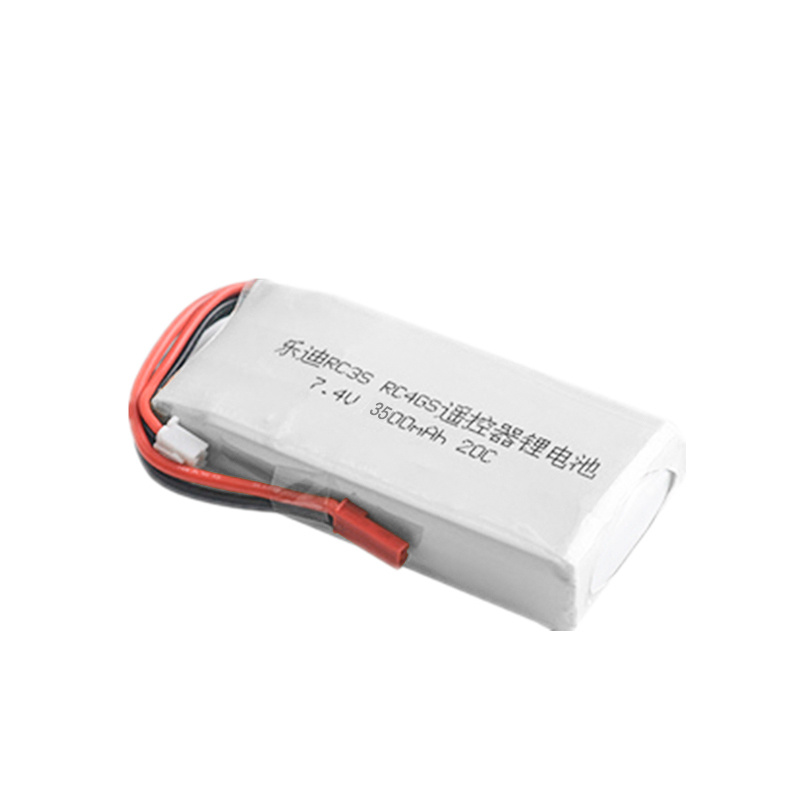 Batterie Lipo RC 2S 7.4V 3500mah pour émetteur Radiolink RC3S RC4GS RC6GS li-polymère avec prise JST 20C 7.4V