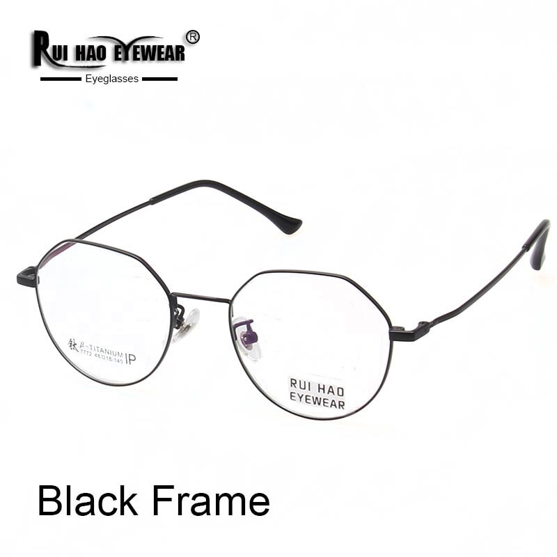 Rui Hao Brillen Titanium Brillen Polygonal Frame O... – Vicedeal