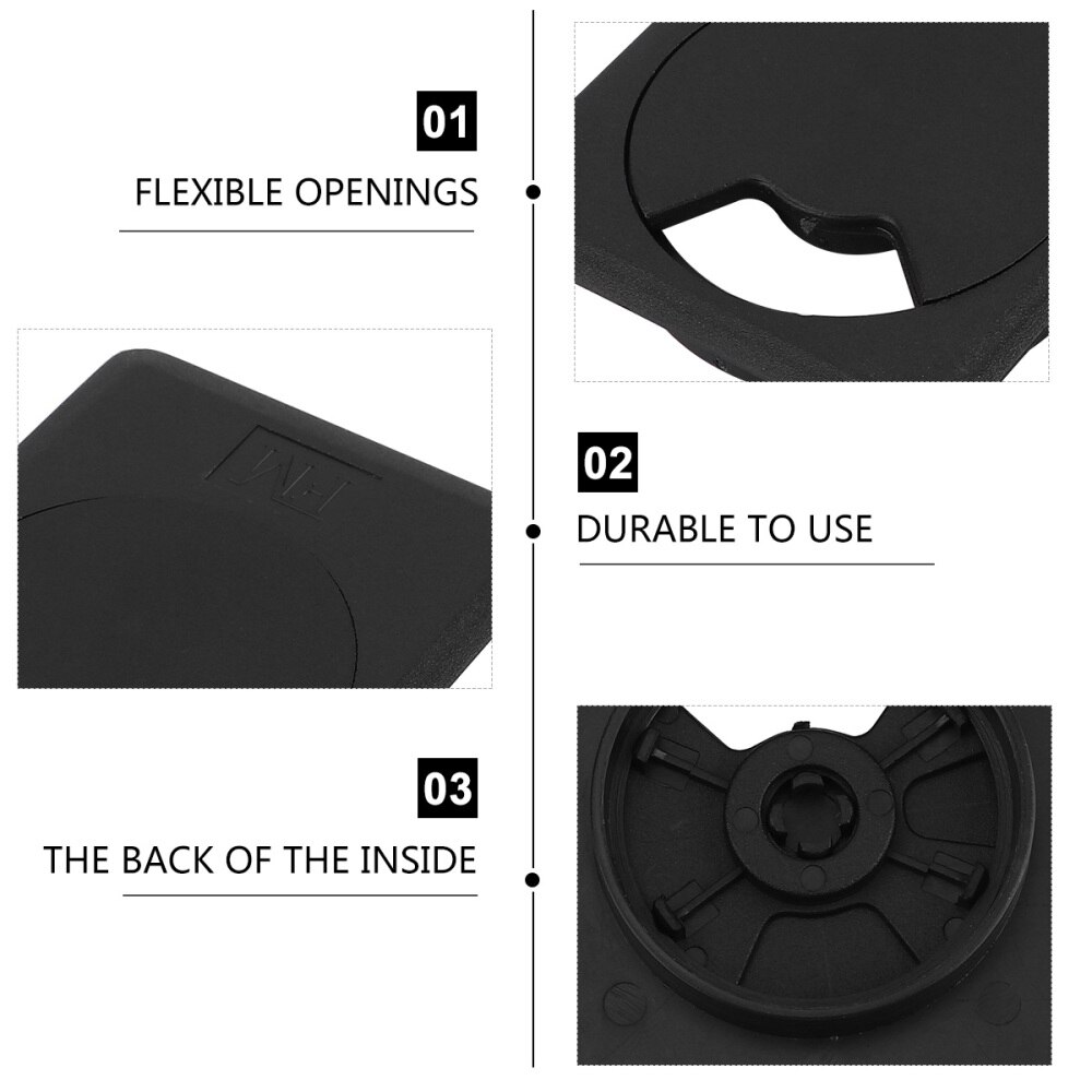 20Pcs Computer Bureau Tafel Grommet Kabel Poort Draad Gat Cover 50Mm Draad Opbergrek Meubels Voor Office Pc bureau (Zwart,