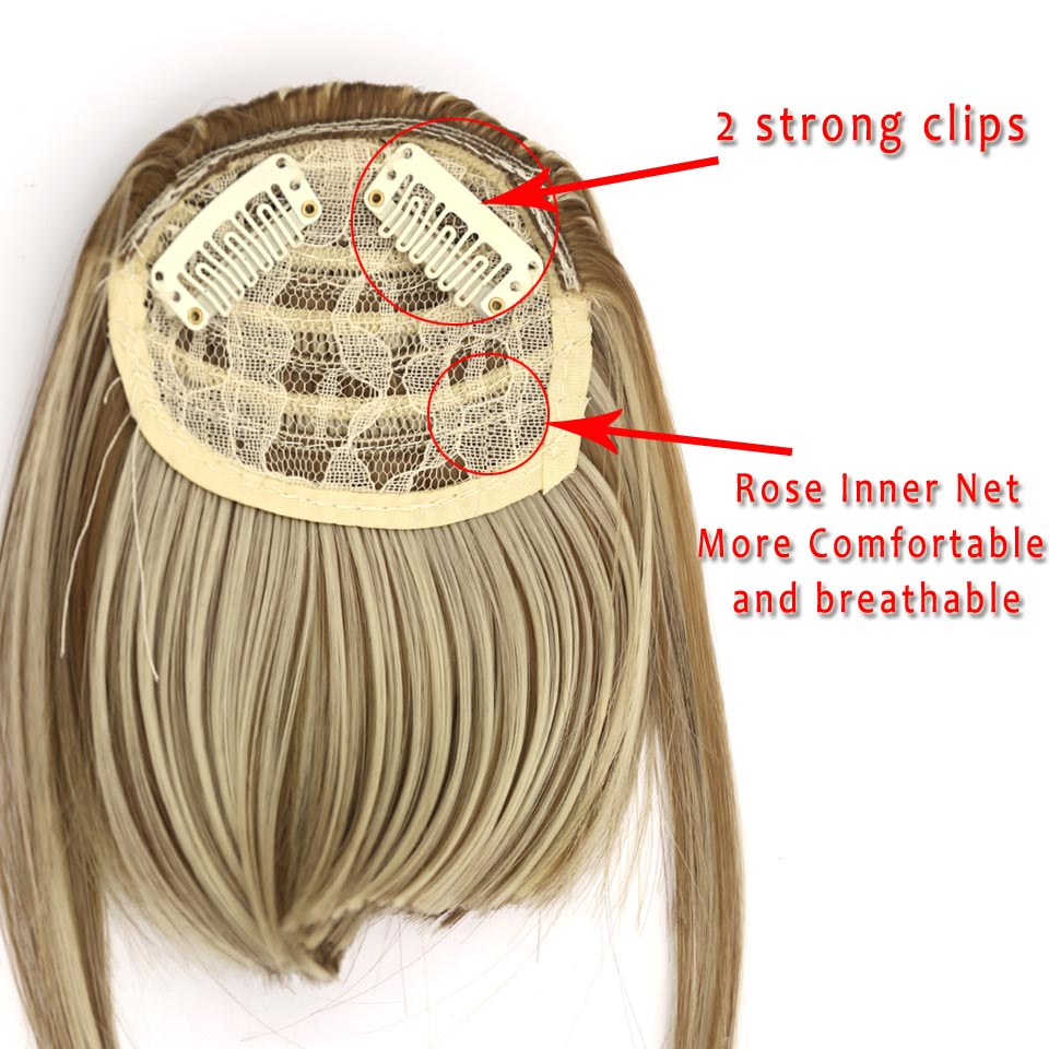 Aosi paryk pandehår clip in hair extensions front pæn pande pandehår i ét stykke lige hår med højtemperatur syntetisk fiber hår