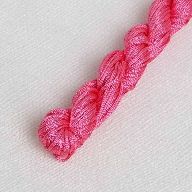 24meters Length & 1mm Diameter Chinese Knot Macrame String Wire Cord Thread for DIY Necklace Bracelet Braided String: Fuchsia