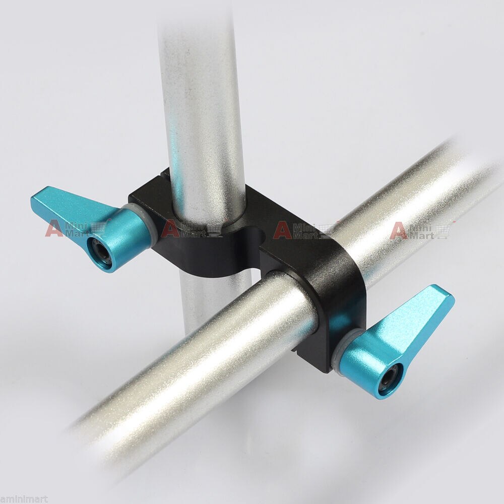 2x 90° Degree Rod Clamp Railblock Block for 15mm Rod Support Rail System DSLR Rig tripod camera