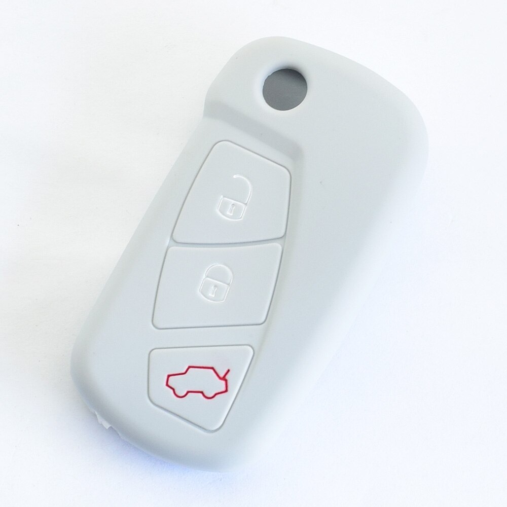 Bil nøgle etui til ford ka  mk2 3 knapper eftermarked folde nøglering holder fjernbetjening fob protector cover: Grå