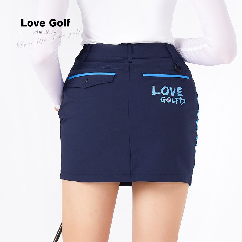 Elsker golf golf nederdel, stretch slim fit, slå om nederdel, golf nederdel