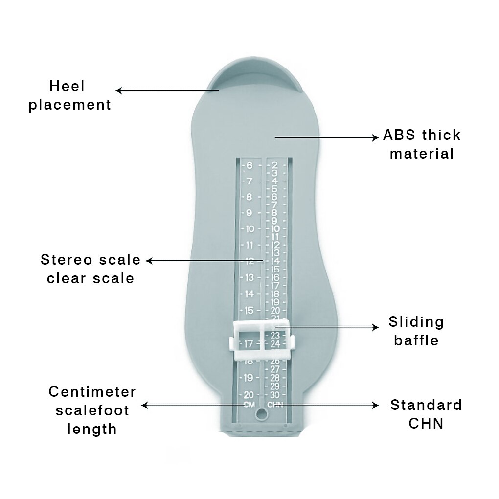 Voet Maatregel Gauge Baby Kid Voet Heerser Schoenen Maat Meten Heerser Schoenen Lengte Peuter Voeten Verstelbare Meetinstrument