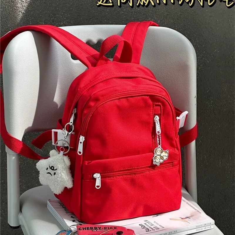 Mochila vermelha, mini mochila de viagem leve, mochila pequena casual para estudantes universitários, feminina: 15 polegadas / Azul