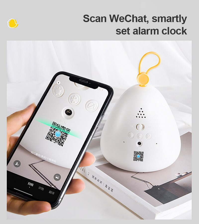 Cute Bird's Nest Time Alarm Clock Night Light Smart LED Wake-Up Light Bedroom Desktop Accompany Sleeping Nightlight