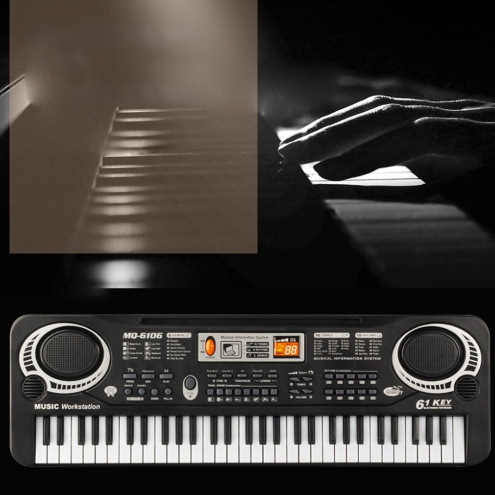 61 toetsen muziek elektronisch digitaal toetsenbord elektrisch orgel kinderen geweldig met willekeurige microfoon muziekinstrument