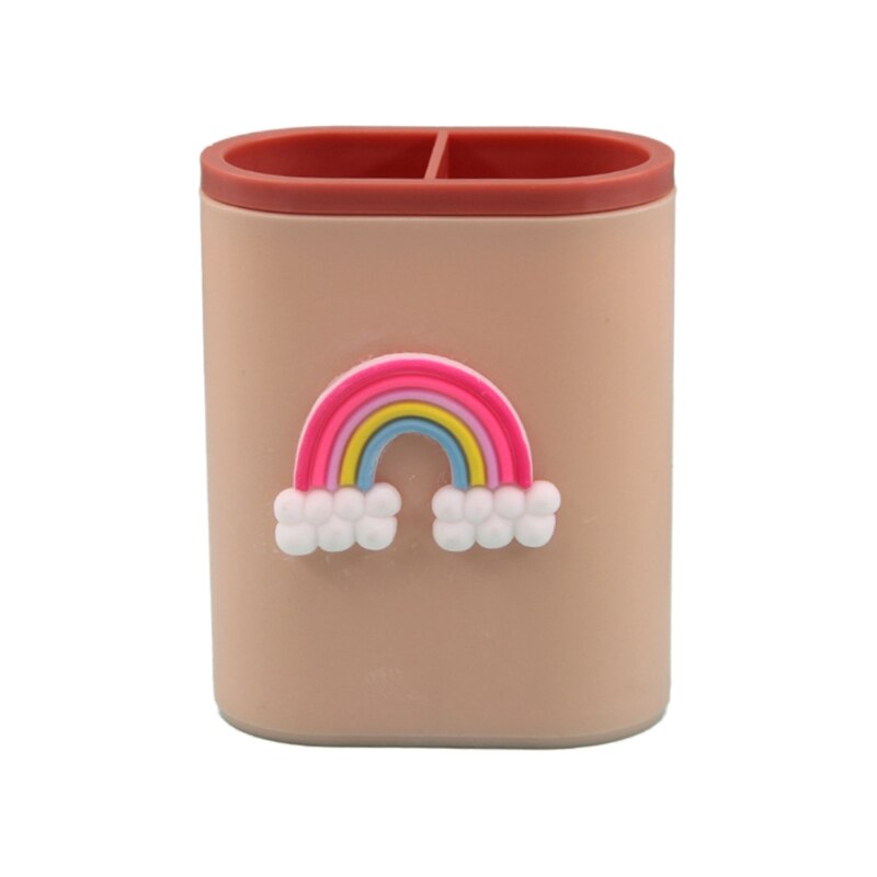 Large Capacity Study Desk Pencil Organizer Holder Makeup Tools Organizer Holder Remote Caddy Holder for Home Office Desk: Rainbow