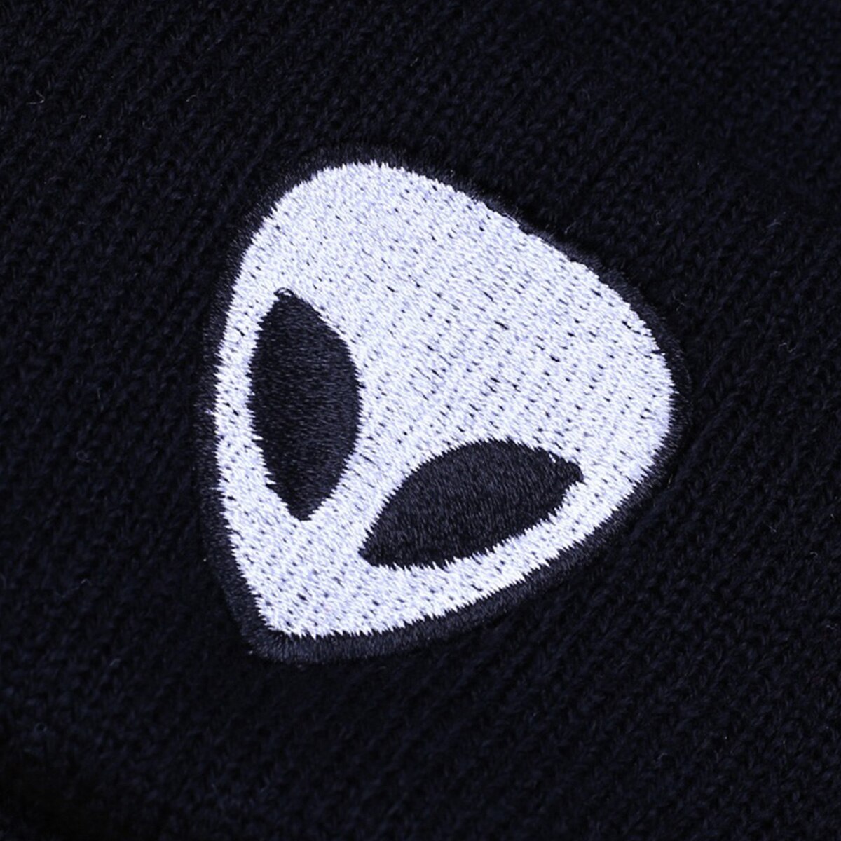 CANCHANGE Autumn Winter Hat Knitted Hat Wool Women Solid Color Alien Pattern Beanies Soft Cap Men Women Hats Christmas
