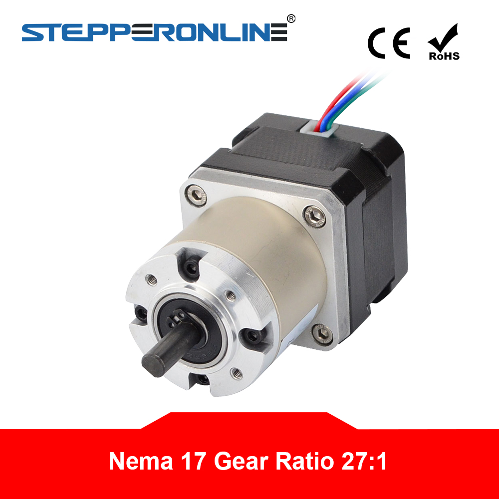 27:1 planetary gearbox nema 17, motor de passo 0.4a para diy cnc robô impressora 3d