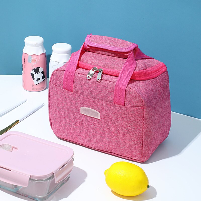 1 Pc Draagbare Grote Lunch Tas Waterdicht Voedsel Picknick Lunch Box Bag Geïsoleerde Vrouwen Koeler Zakken Verse Bento Voedsel Pouch