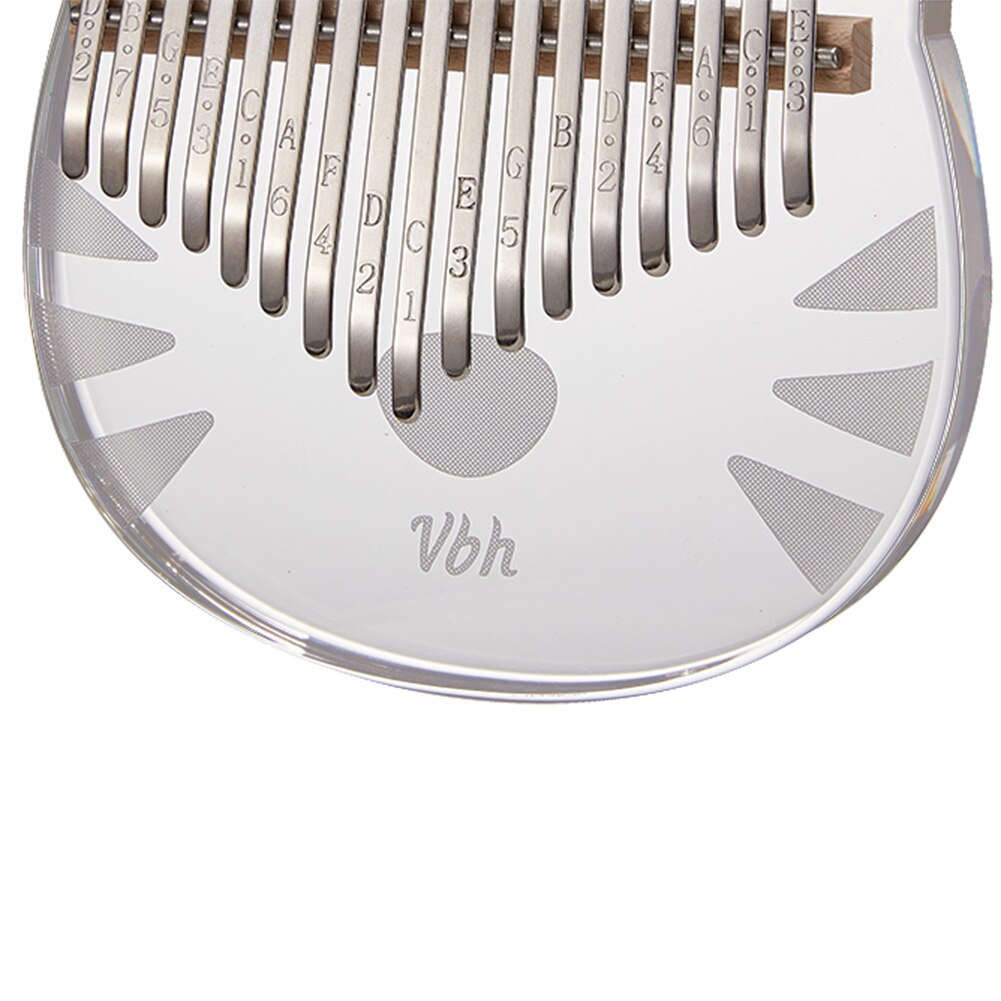 17 Key Duim Vinger Piano Transparante Kat Kalimba Acryl Duim Vinger Piano Gitaar Voor Beginner Muziekinstrumenten