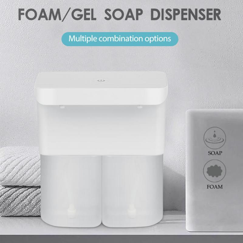 Double Hole Intelligent Sensor Soap Dispenser Wall-mounted Foam Washing Phone Automatic Liquid Soap Dispenser