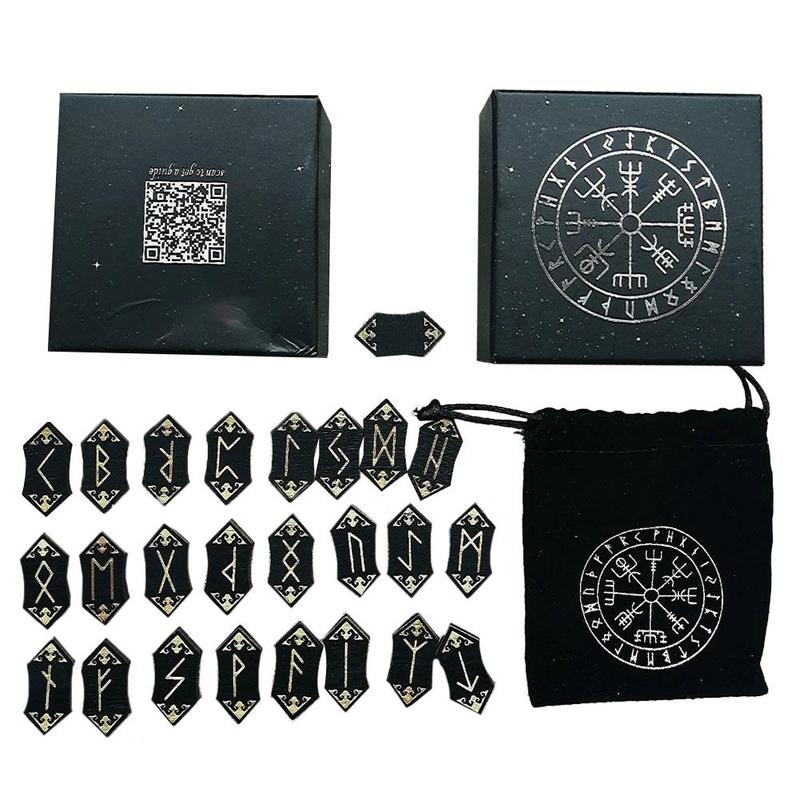Kawaii Handgemaakte Houten Nordic Rune Card Set Rune Stenen Rune Runen Lege Opslag Kaarten Tas Waarzeggerij Collectie Rune: Default Title