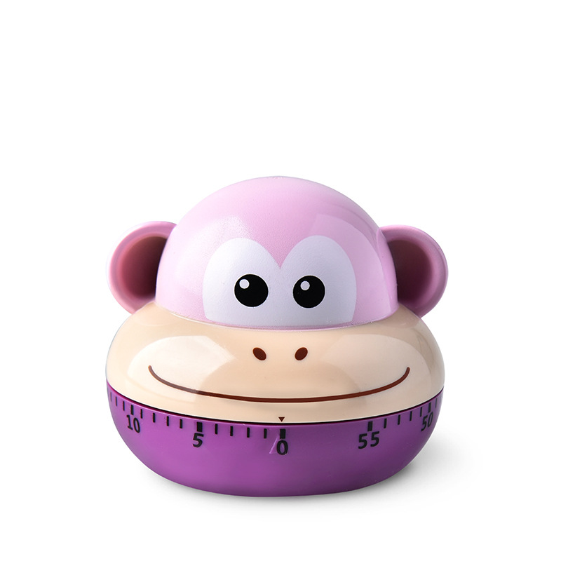 Animal Timer Digital Kitchen Countdown Clock Cute Animal Fruit Alarm Clock Time Management Tool for Children and Adults: Pink