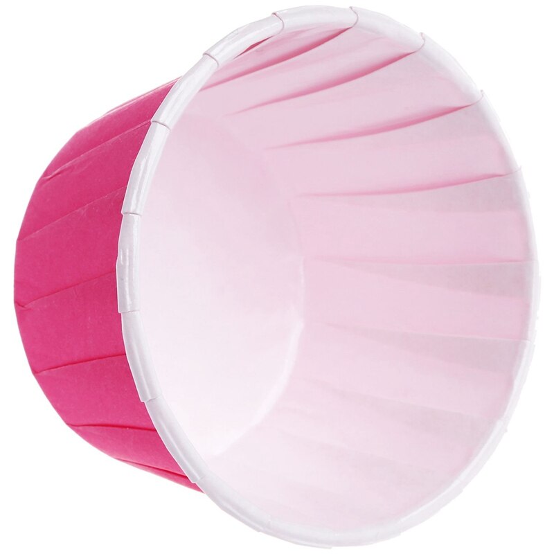 100X Paper Baking Cup Cake Cupcake Cases Liners Muffin Dessert Wedding Party, Rose Red &amp; White