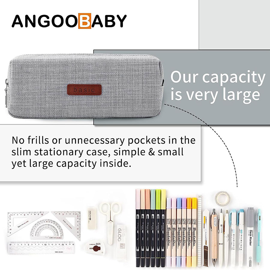 Estuche para lápices, estuche para lápices para estudiantes, bolsa de cosméticos, papelería de oficina, organizador coreano para útiles escolares para estudiantes