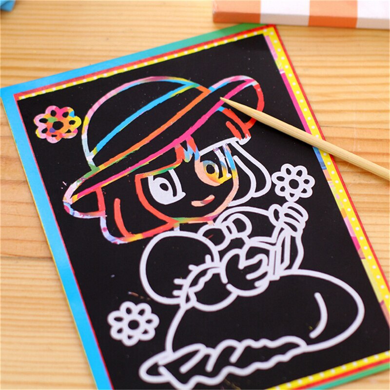 1/10pcs 9cm x 12cm Magic Color Scratch Art Paper C... – Vicedeal