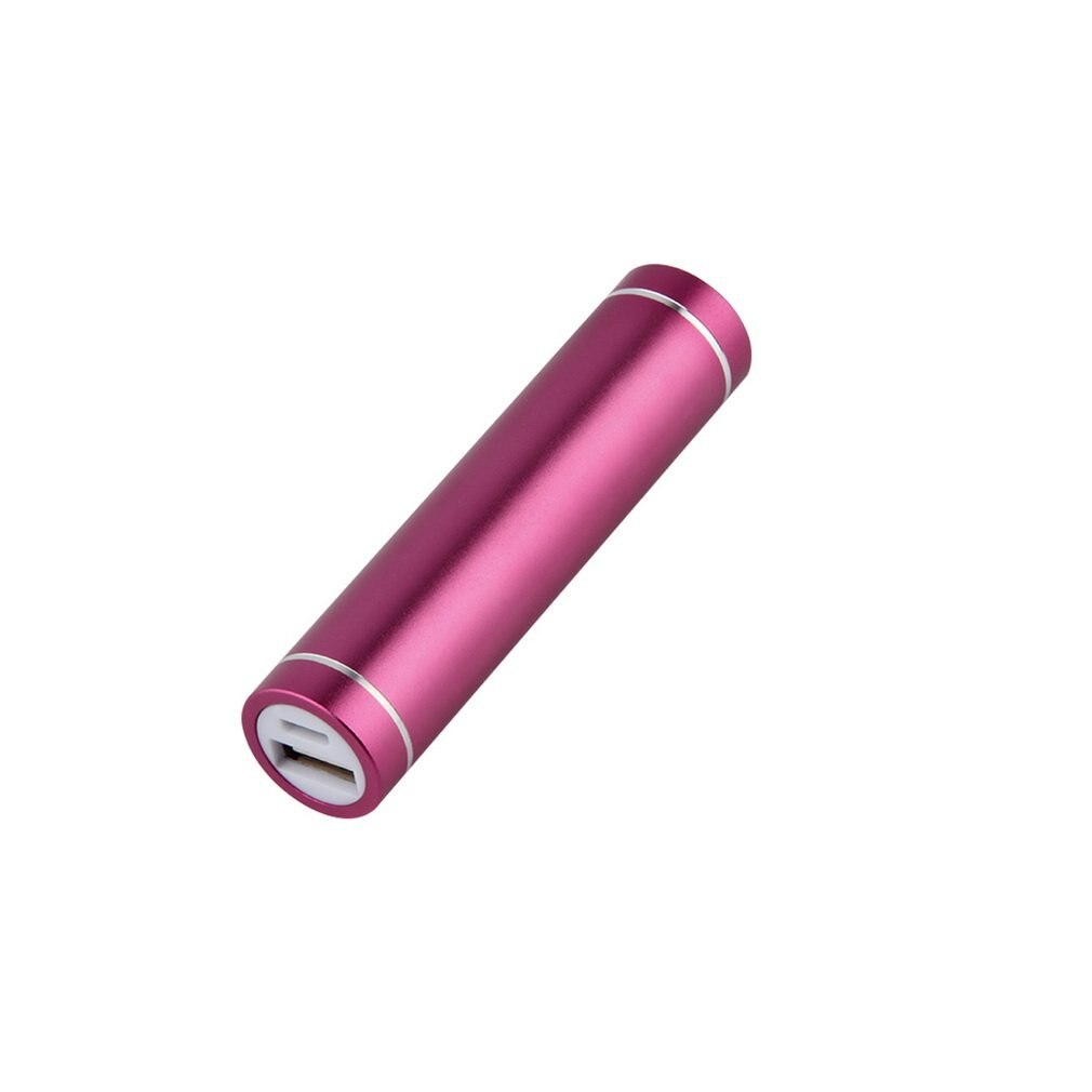 Multicolor 18650 Power Bank Case Hard Universal USB 5V 1A Mobile Charger Pack 18650 flat Battery Case External Kit Case: Pink