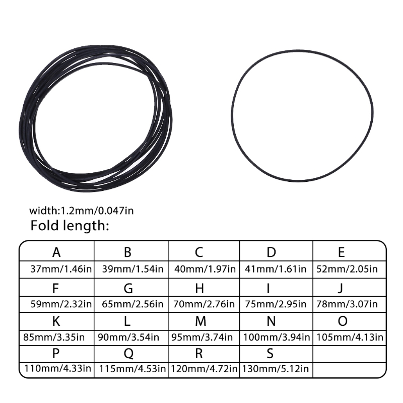 10 sztuk napęd kwadratowe pasy gumowe DVD kaseta magnetofonowa gramofon pasek 1.2mm