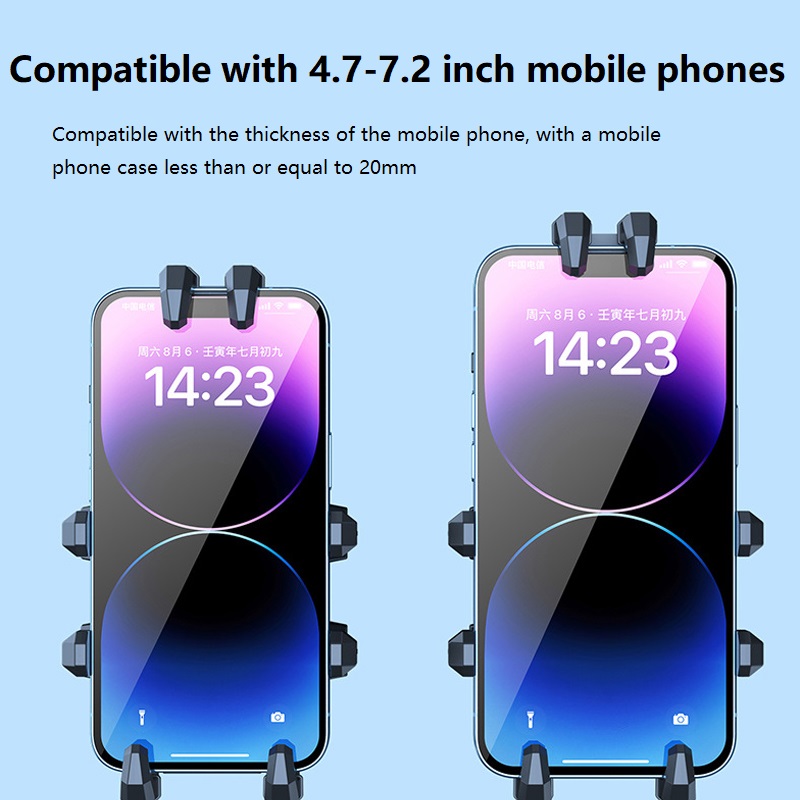 Upgraded Motorcycle Aluminum Anti-Vibration Phone Holder Handlebar Phone Holder Motorcycle Scooter ATV For 4.7''-7.2'' Phones