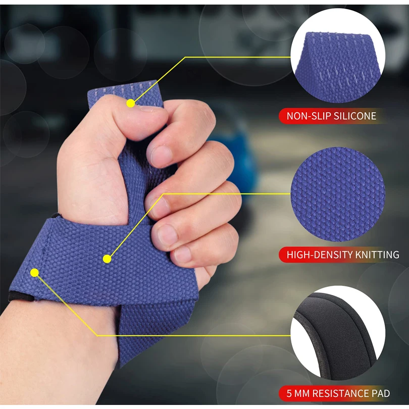 Sangles d'haltérophilie, haltères de gymnastique, poignées d'entraînement, Crossfit, équipement de Fitness, enveloppe de poignet, entraînement de levage