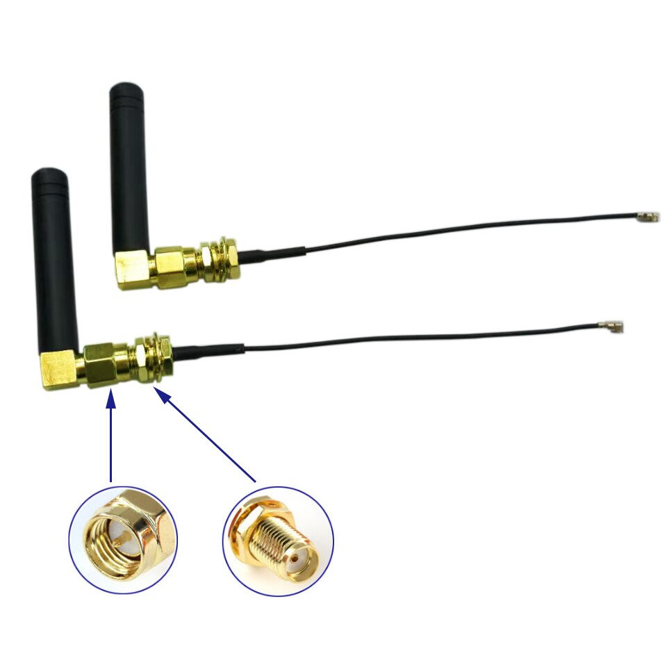 WiFi Antenne 3dbi Gummi Luft + IPX zu SMA Weibliche Verlängerung Kabel 15cm OMNI für Signal Booster Zigbee ITX moterbord Modem Router