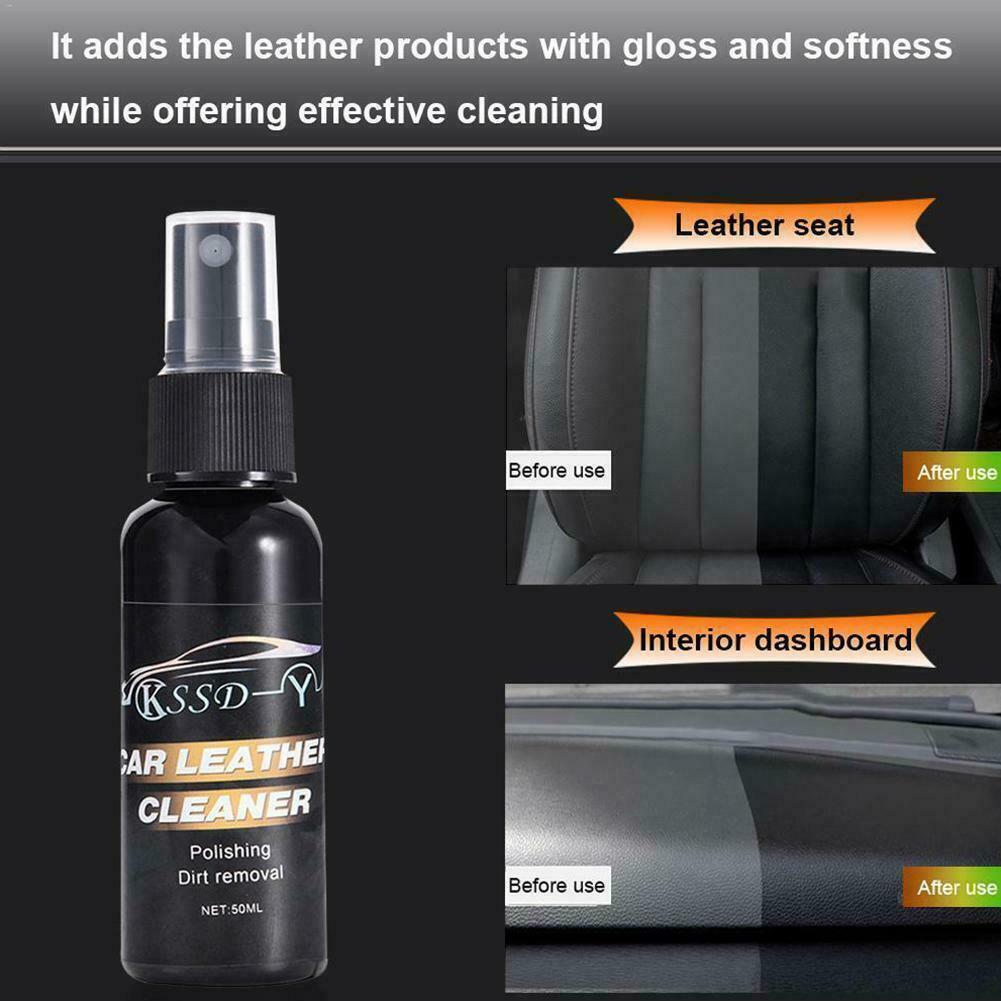 Newest 30/50ML Car Interior Leather Cleaner Seat Panel Dashboard Care Cleaner Polish Wax Car Accessory