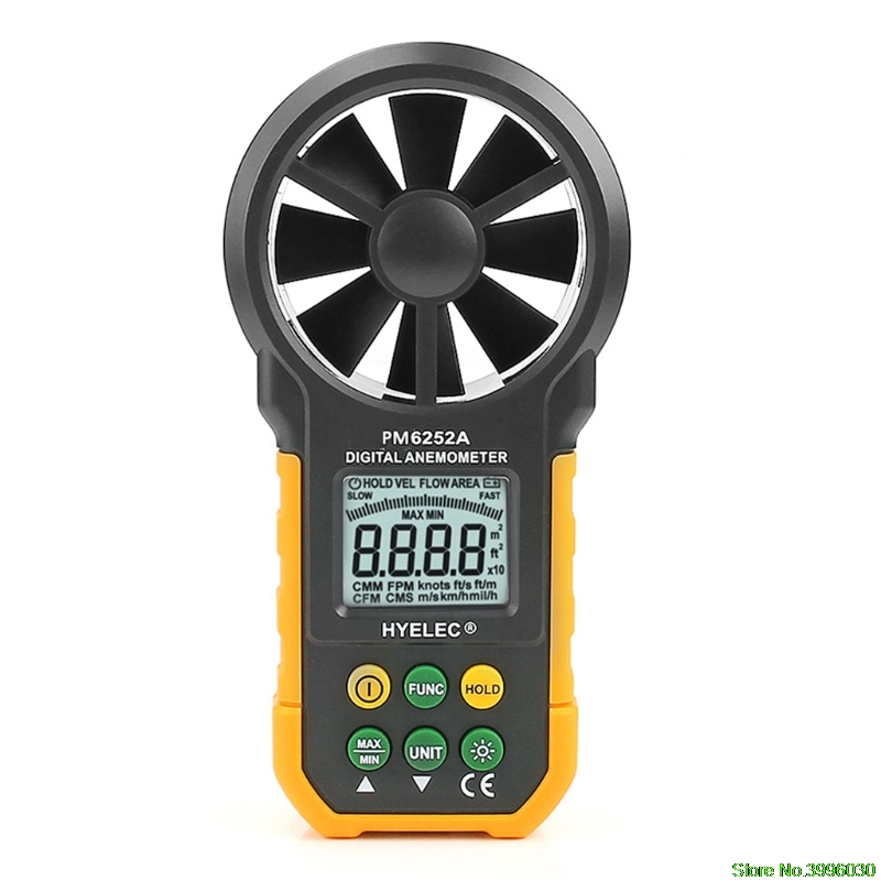 HYELEC MS6252A Digital Air Speed Anemometer/Air Volume/Air Flow Test Meter