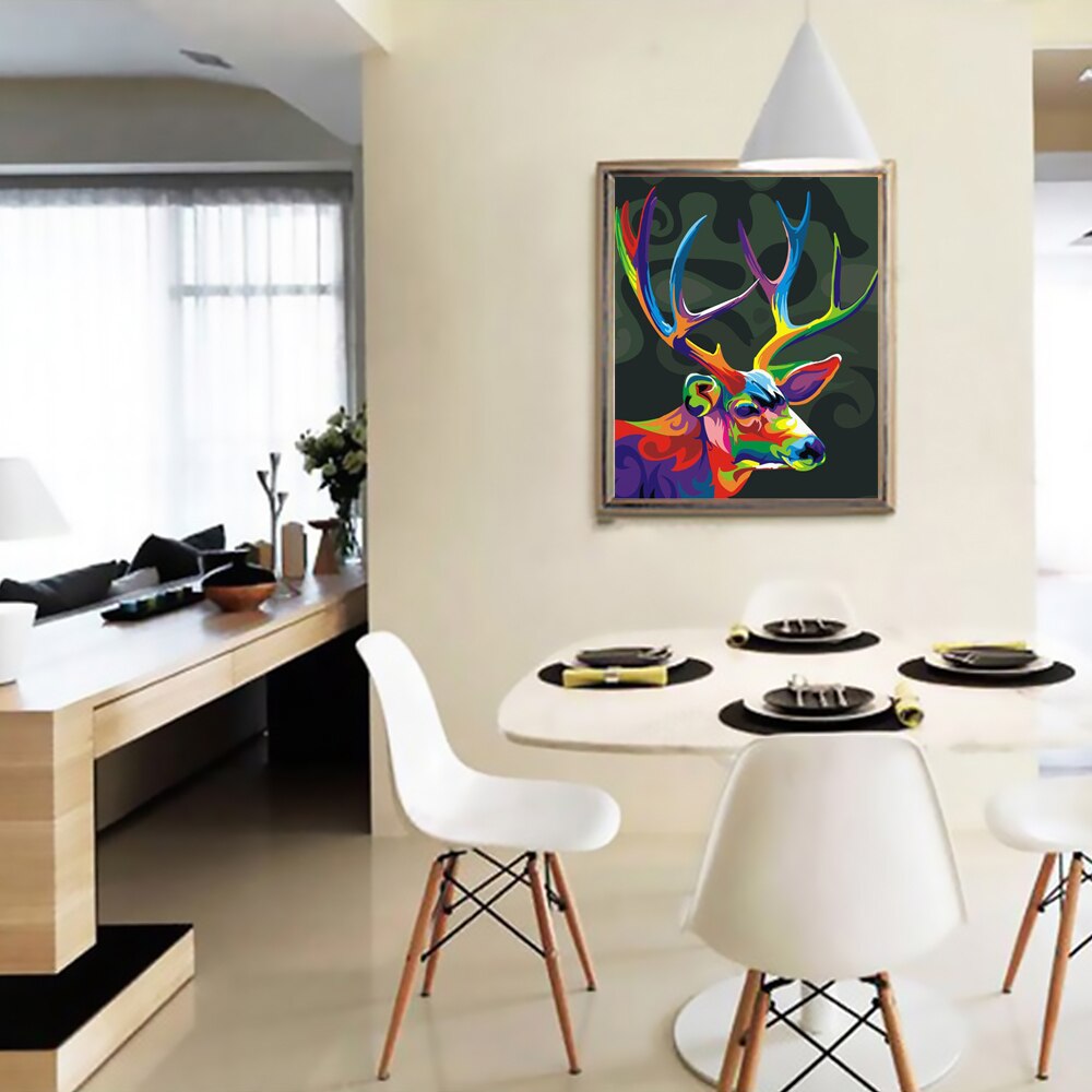 DIY Oil Painting Paint By Number Kit Acrylic On Canvas Animals Home Decor Drawing Picture Wall Decor 40x50cm Number Painting 2