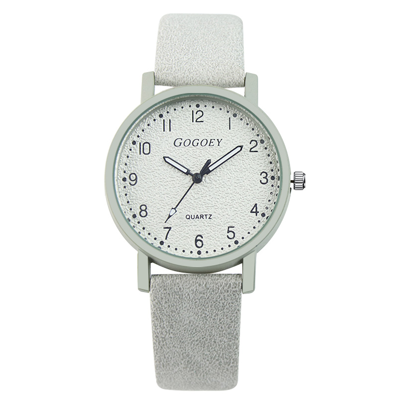 Gogoey frauen Uhren Leder Armbanduhr Frauen Uhren Damen Uhr Mujer Bajan Kol Saati Montre Feminino: white