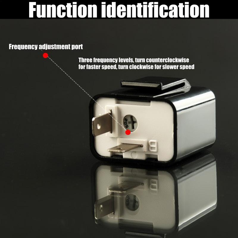 Motorcycle Relay Adapter Cable 2 Pin 12V LED Flasher Relay Adjustable Frequency Of Turn Signals Blinker Indicator Flasher Relays