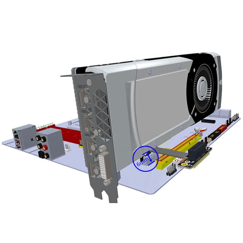 Plawee PCIE X1 Riser Kabel Dual 90 Graden Haakse PCIe 3.0 X1 naar X1 Verlengkabel 8 Gbps PCI Express 1X Riser Card 5cm