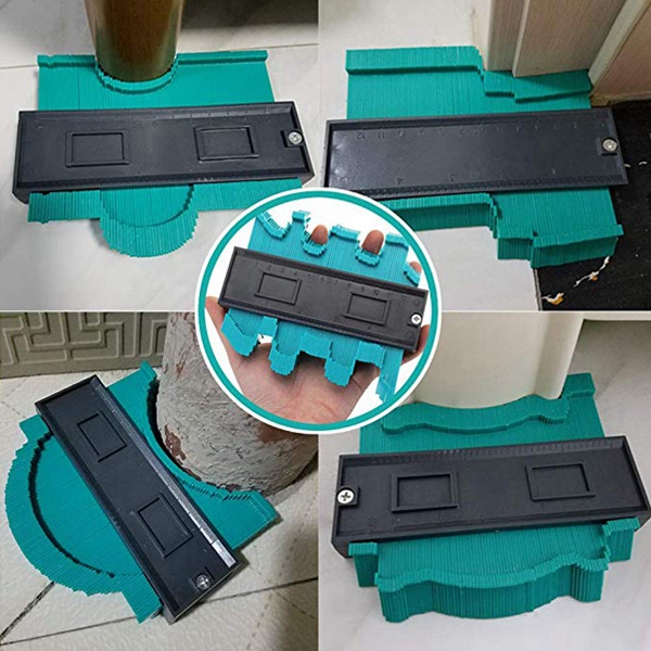 Contour Gauge Duplicator Tool 4 Inch,120mm Plastic Profile Ruled Contour High Accuracy Copy Duplicator Circular Frame Tool Tilin