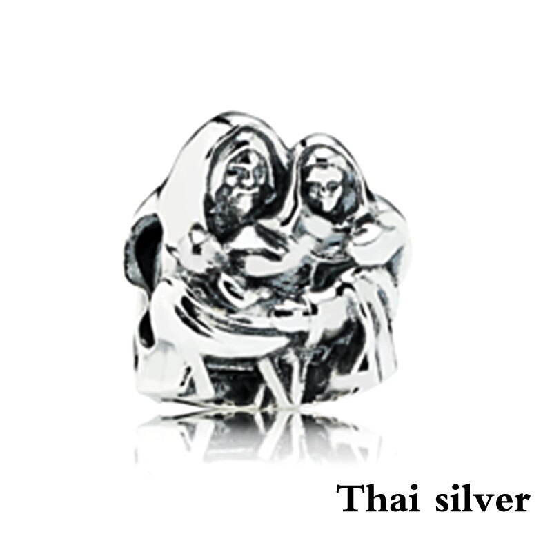 2019 NEW Thai Argento Retro Albero Di Natale Fiocco di Neve Carosello Elephant Family In Rilievo Collezione di Fascino Originale In Edizione Limitata: Brown