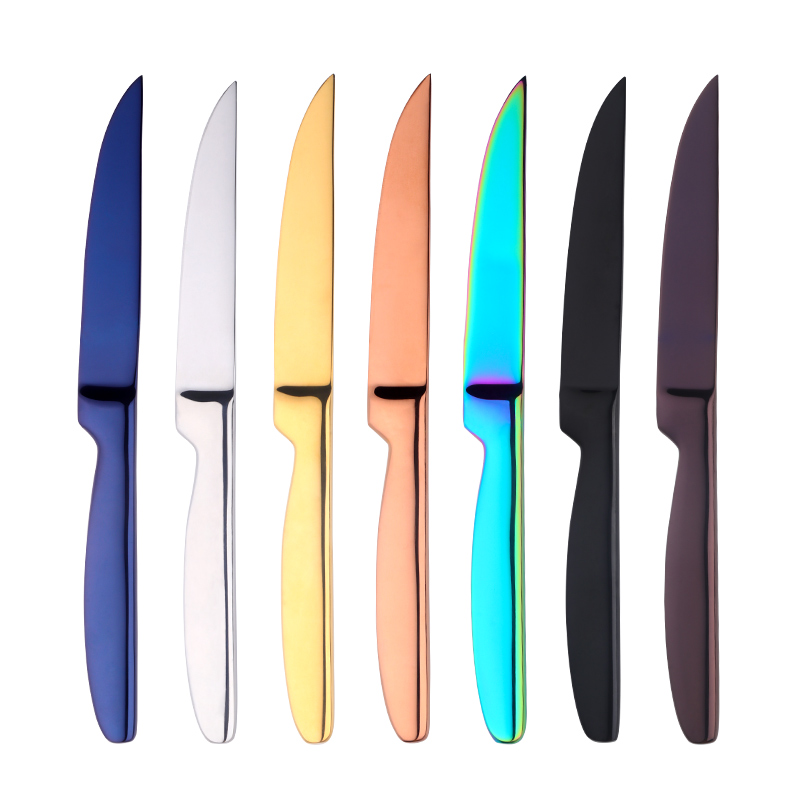 4 stk rustfritt stål regnbue frukt kniv skarpe bord kniver sett restaurant bestikk middag kniv gull kniver servise sett