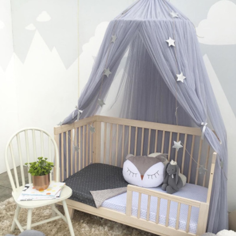 Kids Play Tents House Princess Pink Canopy Bed Curtain Baby Crib Netting Round Hung Dome Mosquito Net Tent Teepee for Children