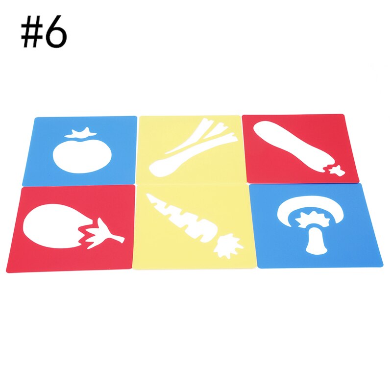 Creatieve Stencils Pak Kinderen Schilderen Sjabloon Kids Opstellen Tekening Gereedschap Stencil 6 Stks/set
