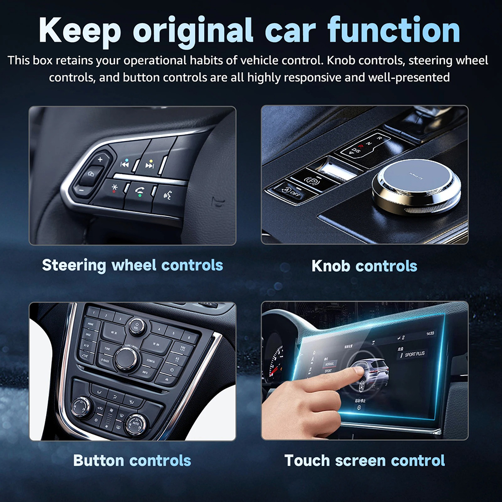 2 in 1 Wireless Carplay Adapter for Android iPhone Mini Box Double Head USB/Type-C Wired to Wireless Android Auto Adapter