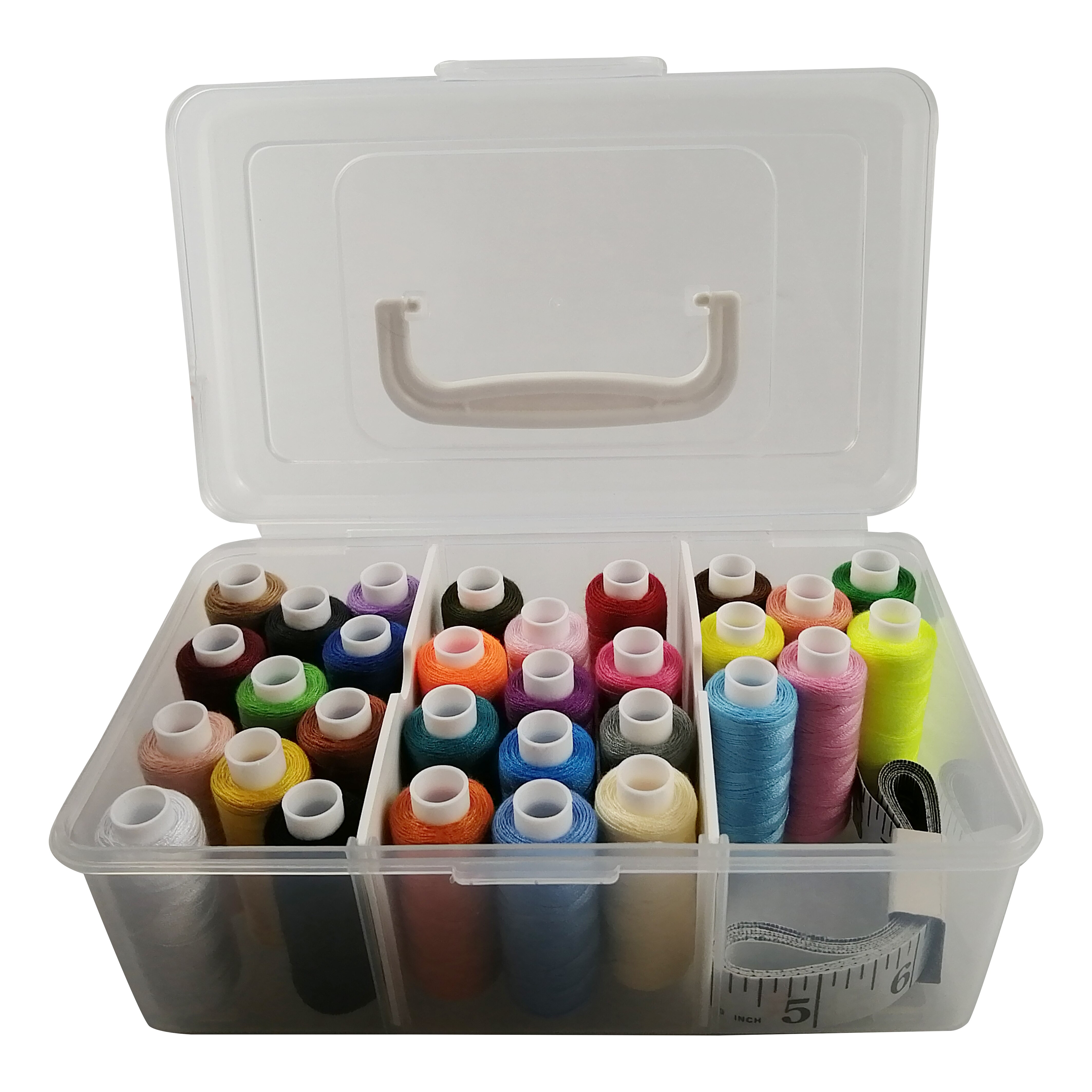 Sewing Thread 100 Colors Thread Kit 40S/2 40WT Polyester Thread For Sewing Machines,Embroidery Machines,Quilting,Serger,Overlock: 30 colors with case