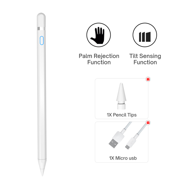 For iPad Pencil Apple Pen Stylus for iPad mini 6/5 Air 4 10.9 10.5 Pro 11 12.9 10.2 7/8/9th Gen Touch Pen 애플펜슬: Default Title
