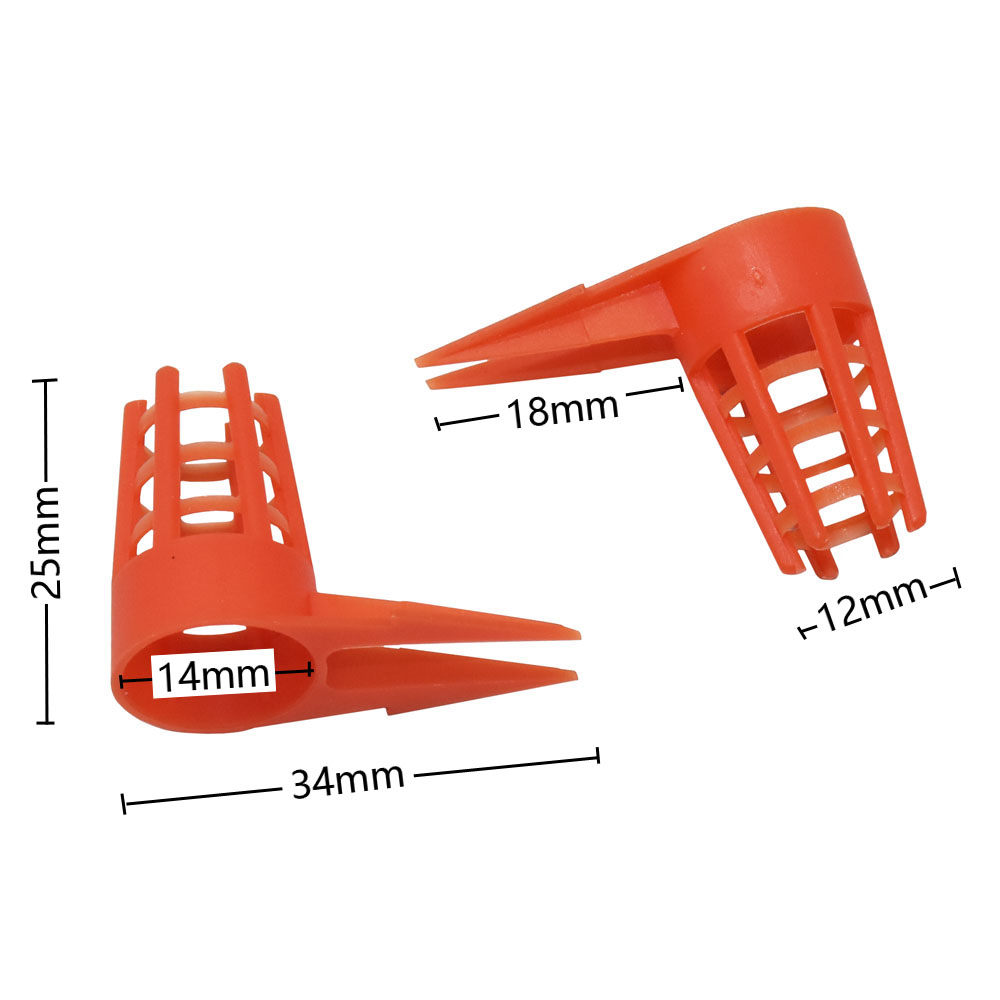 URPIZY Lot De 6 Capuchons De Protection Pour Plumes De Flèche – ABS 3D, Léger 3,1g, Orange/Bleu, Compatible Tiges Moins De 9mm