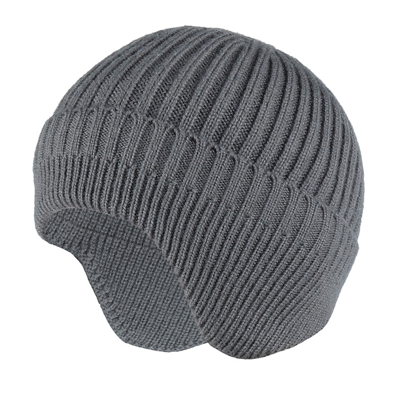 Gorros de invierno con protección para las orejas para hombre y mujer, gorro suave de lana , gorro clásico de punto con solapa para la oreja, gorro que cubre las orejas