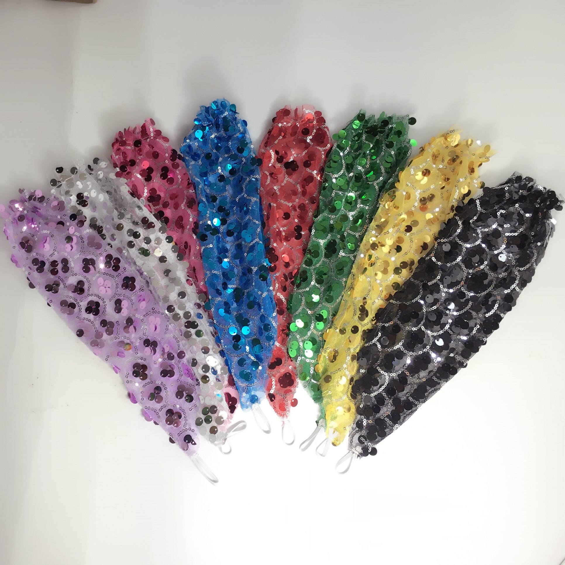 Kid kinderen meisje Wit roze blauw lavendel lange Sexy Disco latin dansvoorstelling speler kostuum party vingerloze