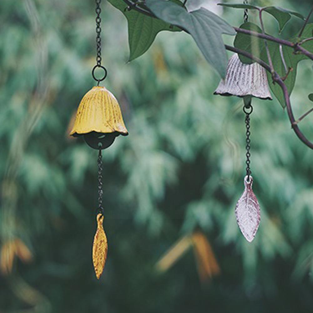 Lucky Temple Wind Chimes Single Leaf Hanging Bell Wind Decoration Metal Chimes Wind Chimes Hanging Home Pendant X3P1