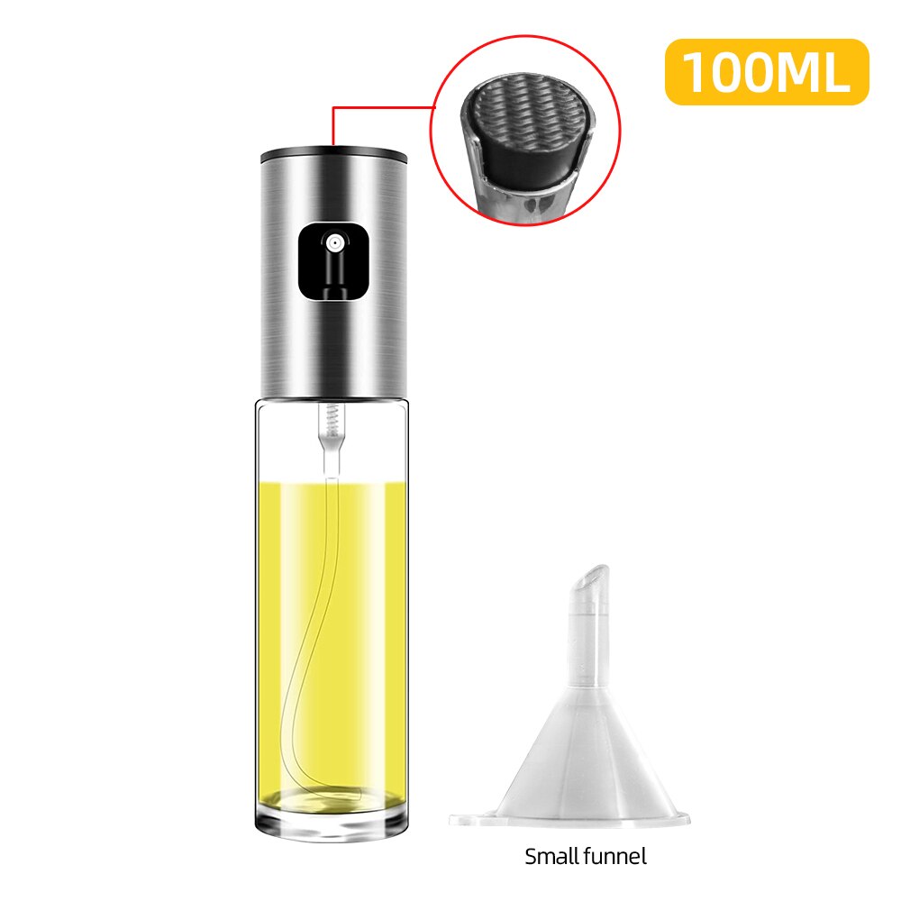 210ml Oil Spray Bottle Kitchen Oil Bottle Cooking Baking Vinegar Mist Sprayer Barbecue Dispenser Bottle Set Grilling Roasting: 1 PC Glass Bottle