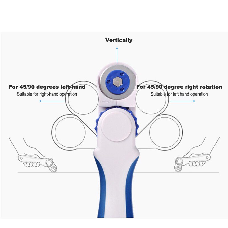 3 in 1 Handheld Rotary Circle Cutter Circular Blades 28mm Paper Cutter Leather Fabric Cutting Tool For Straight Dotted Wave Line