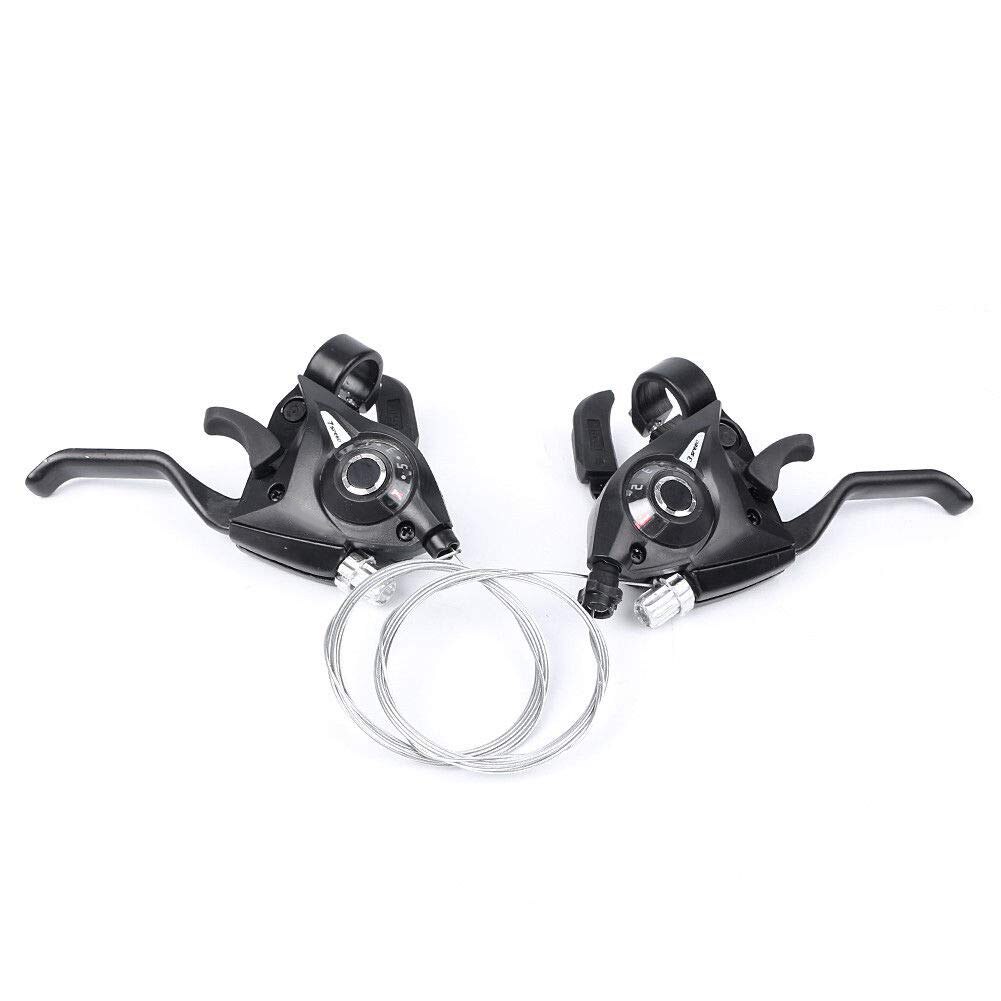 1Pair 21 Speed Bicycle Shifter Brake Conjoined Derailleurs Mountain Road Bike Cycling Disc Handle Shifter Levers For MTB